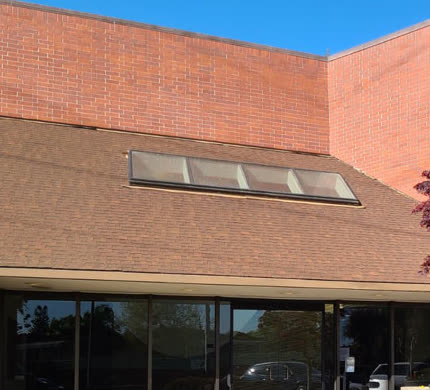 Exterior roofline at a Sacramento professional office campus